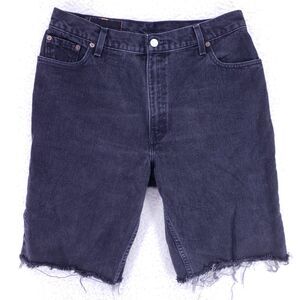 Levis 550 Jean Shorts Womens Size 16 Black Mid Rise 90s Straight VTG Y2K
